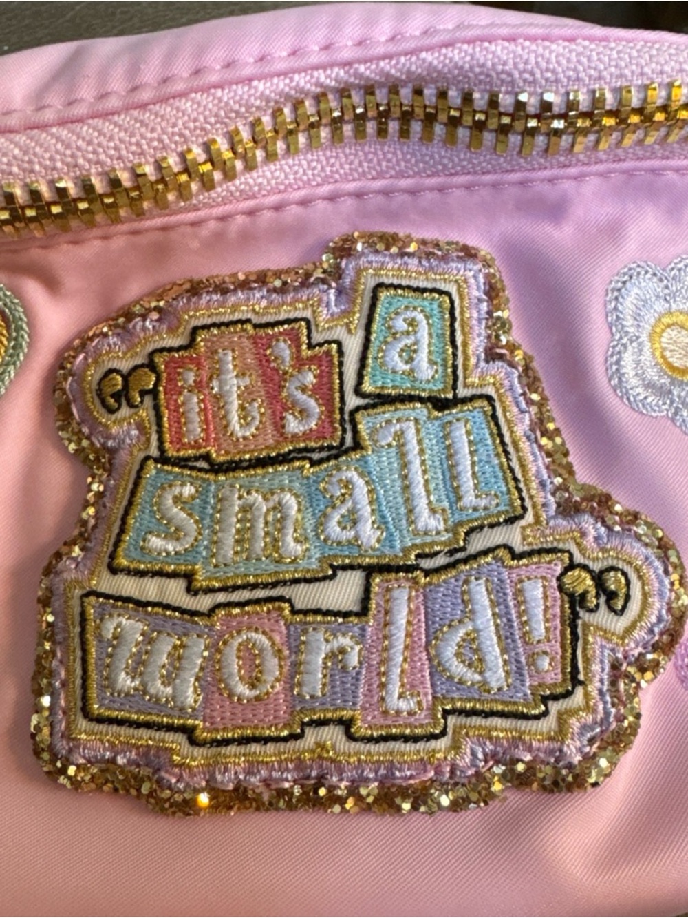 Stoney Clover Lane 'It's a Small World' Sequin Patch Fanny Pack - Picture 5 of 9